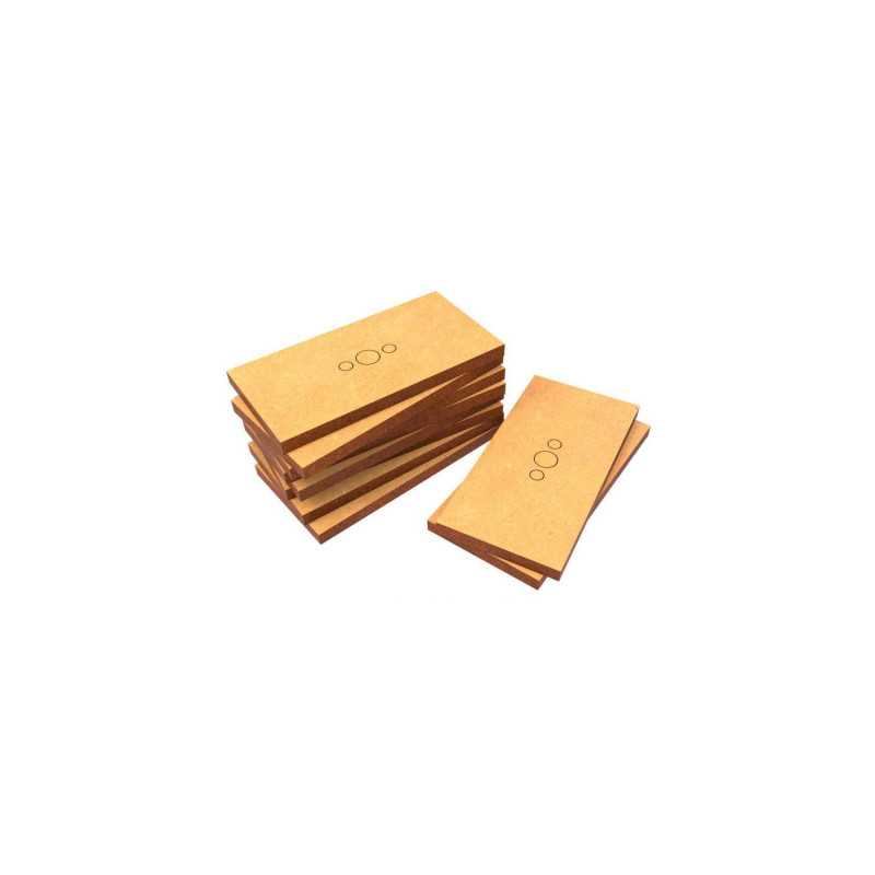 Peanas DM - Rectangulares 25x50mm