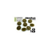 8x Botones RUEDAS y TORNILLOS SteamPunk - Oro Viejo