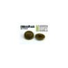 8x Botones RUEDAS y TORNILLOS SteamPunk - Oro Viejo