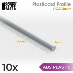 Perfil Plasticard BARRA 2 mm