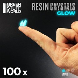 Cristales de Resina AZUL TURQUESA GLOW - Pequeños
