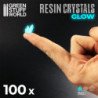 Cristales de Resina AZUL TURQUESA GLOW - Pequeños