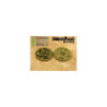 8x Botones RUEDAS DENTADAS SteamPunk - Oro Viejo