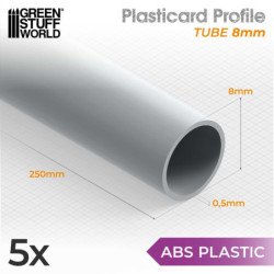 Perfil Plasticard TUBO 8mm